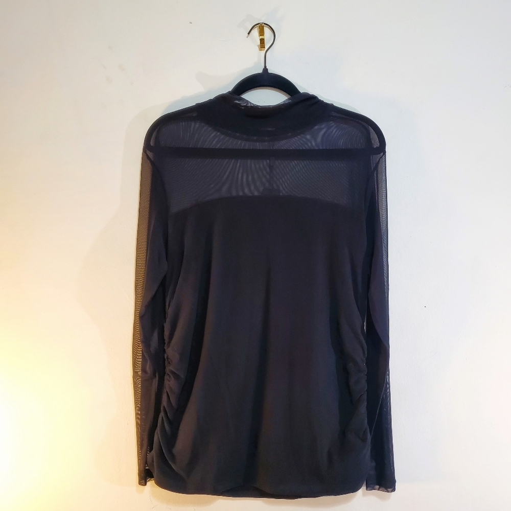 Zeagoo Sheer Black Mesh Top